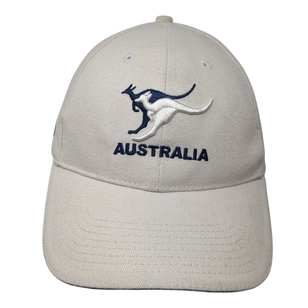 Kangaroo Australia Strapback Baseball Cap Beige One Size Adjustable 6 Panel CPE